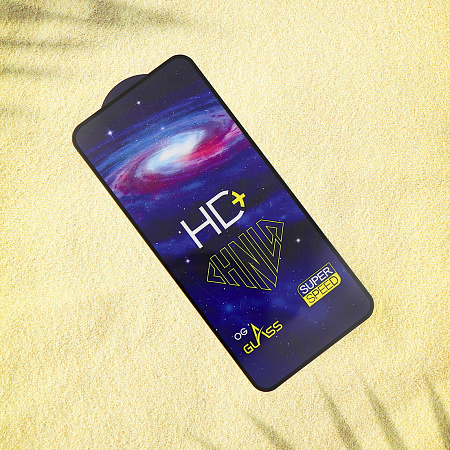 Защитное стекло на TECNO Pova 7 Ultra, HD+, прозрачное с черной рамкой, X-CASE