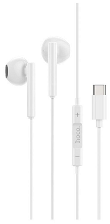 Проводные наушники M65, Type-C Special sound, HOCO, белые