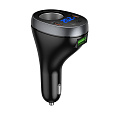 Разветвитель прикуривателя на 2 PD 60W +1 USB +1 прикуриватель, Z61A, с дисплеем, черный