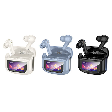 Беспроводные наушники EQ21, HOCO, с дисплеем, шумоподавление ANC+ENC, белый