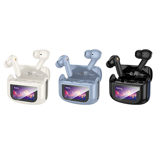 Беспроводные наушники EQ21, HOCO, с дисплеем, шумоподавление ANC+ENC, белый