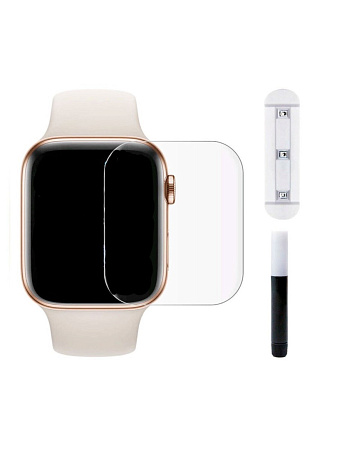 Защитное стекло на Apple Watch, 45mm, ультрафиолет, прозрачное