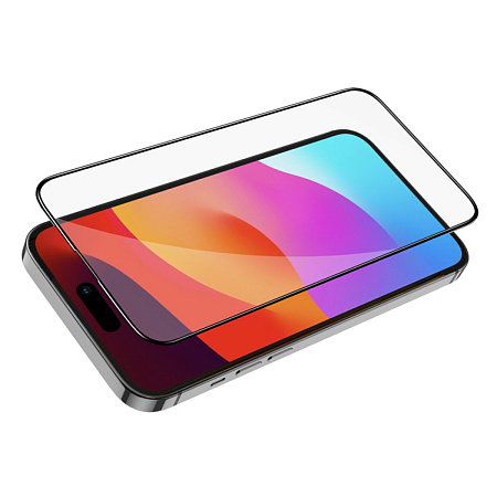 Защитное стекло для iPhone 15 Pro Max, G14, HOCO, Guardian shield series full-screen HD tempered glass, черное