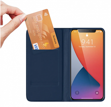 Чехол-книжка для iPhone 12 Pro Max (6.7), DU DU, боковой, синий