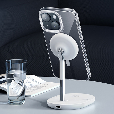 Чехол для iPhone 15, PC, Магнитный (MagSafe), AS3, HOCO, прозрачный