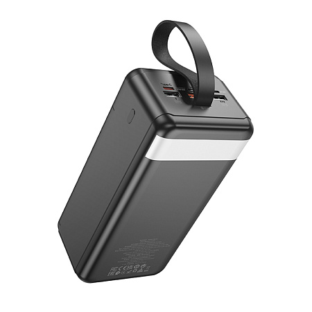 Универсальный Доп. Аккумулятор 60000mAh, J123C, HOCO, 1 USB-A (22.5W)+2 USB-A+1 PD (20W), вход  TC/Mic/Lig, черный