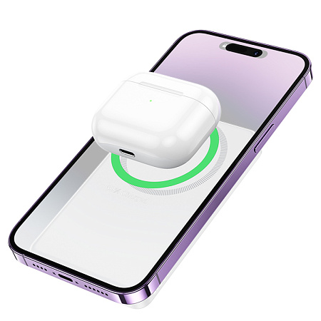 Универсальный Доп. Аккумулятор 5000mAh, J125, HOCO, выход: 1 PD 20W, беспроводная зарядка (MagSafe), белый