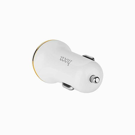 Автомобильное зарядное устройство, 2 USB 2.1A (Z1), usb cable lightning, HOCO, белый