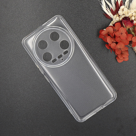 Чехол силиконовый для Xiaomi 14 Ultra, c защитой камеры, X-CASE, прозрачный