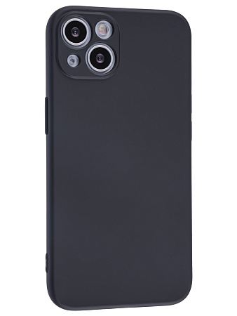 Чехол силиконовый для iPhone 13 (6.1), good quality, с защитой камеры, X-CASE, черный
