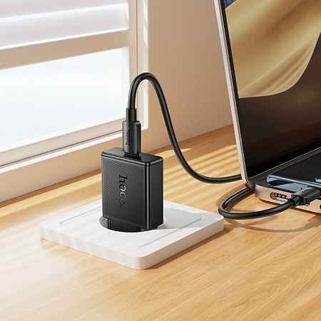 Сетевое зарядное устройство, 1 PD 20W (N72), HOCO, цвет черный