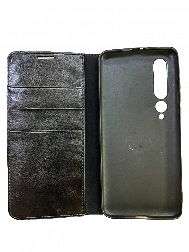 Чехол-книжка для Xiaomi Mi 10/Mi 10 Pro, боковой, экокожа, черный