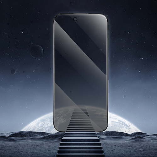 Защитное стекло для iPhone 17 Air, G15, HOCO, Guardian shield series full-screen anti-spy tempered glass, черное