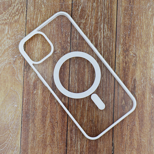 Чехол силиконовый для iPhone 13 (6.1), Магнитный (MagSafe), X-CASE, белый