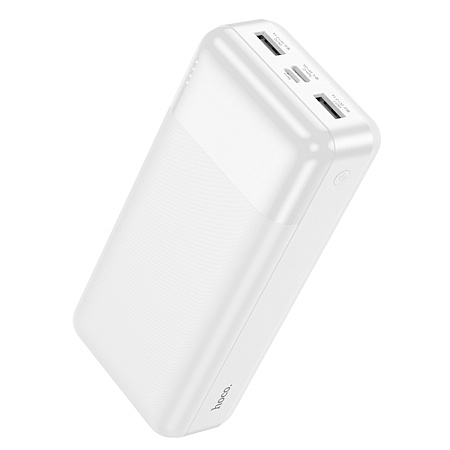 Универсальный Доп. Аккумулятор 30000mAh, J72B, HOCO, 2 USB (5V/2.1A), белый