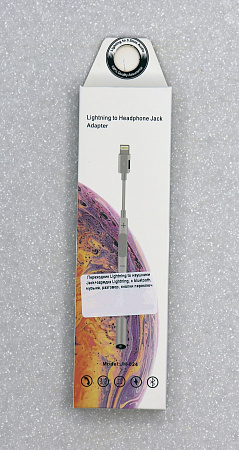Переходник Lightning to наушники Jack+зарядка Lightning, MH024, с bluetooth, музыка, разговор, переключ гром-ти, белый