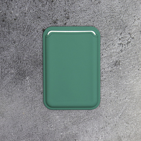 Чехол для карт (MagSafe), без лого, силиконовый, X-CASE, зеленый