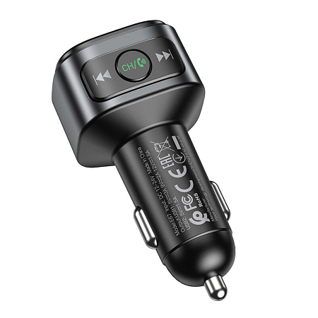 Bluetooth FM модулятор с Bluetooth, E67, HOCO, черный