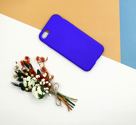 Чехол - накладка для iPhone 7/8/SE (2020), Silicon Case, без лого, пурпурно-синий