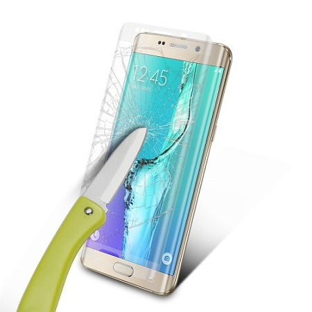 Защитное стекло на Samsung G928F, Galaxy S6 Edge Plus, с загибом, прозрачное, X-CASE