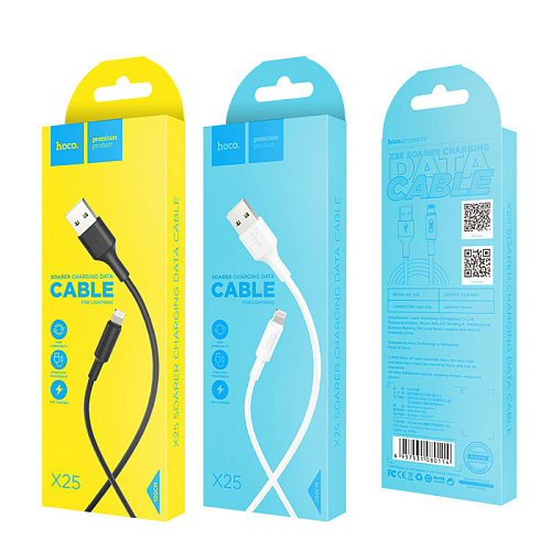 USB дата кабель Lightning, HOCO, X25, черный