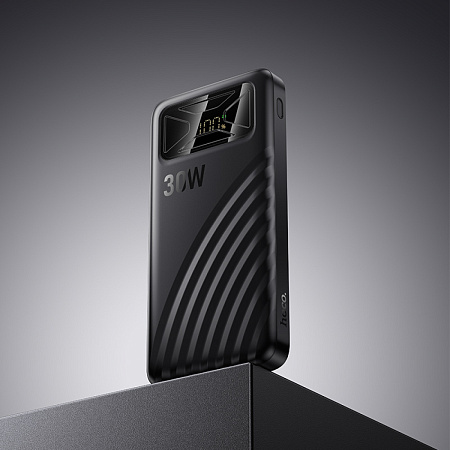 Универсальный Доп. Аккумулятор 10000mAh, Q42, HOCO, 1 PD 30W+1 USB 22.5W, ультра тонкий, черный