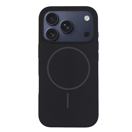 Чехол-накладка для iPhone 17 Pro Max, Silicon Case, магнитный (MagSafe), без лого, X-CASE, черный