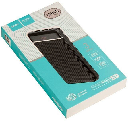 Универсальный Доп. Аккумулятор 10000mAh, J59, HOCO, черный