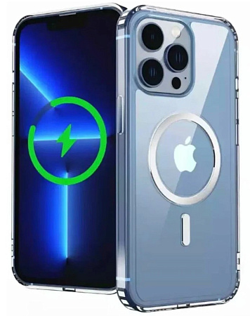 Чехол силиконовый для iPhone 12 Pro Max (6.7), Магнитный (MagSafe), X-CASE, прозрачный