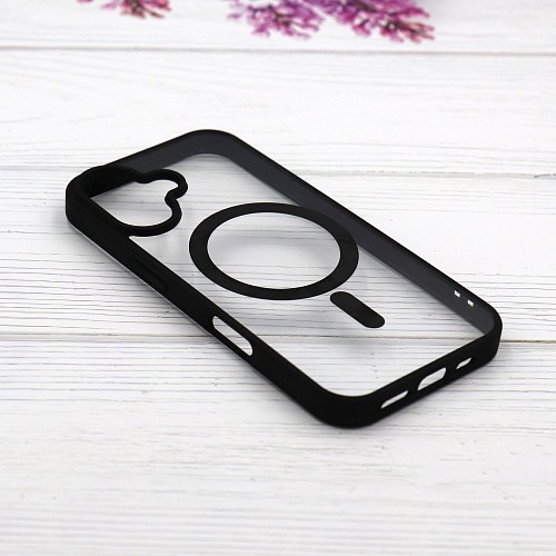 Чехол силиконовый для iPhone 16, Магнитный (MagSafe), X-CASE, черный