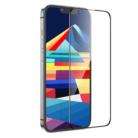 Защитное стекло для iPhone 15 Plus/16 Plus, A12 Plus, HOCO, 3D full screen HD tempered glass, черное