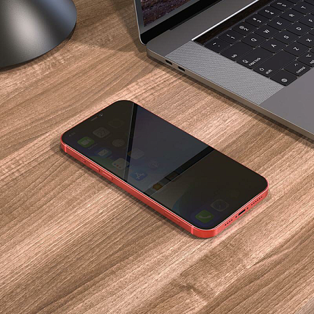 Защитное стекло на iPhone 12 mini (5.4) A21, HOCO, Shatterproof edges full screen anti-spy tempered glass, черное