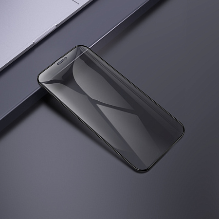 Защитное стекло на iPhone XR/11 (A34 Plus), HOCO, Антишпионское стекло, черное