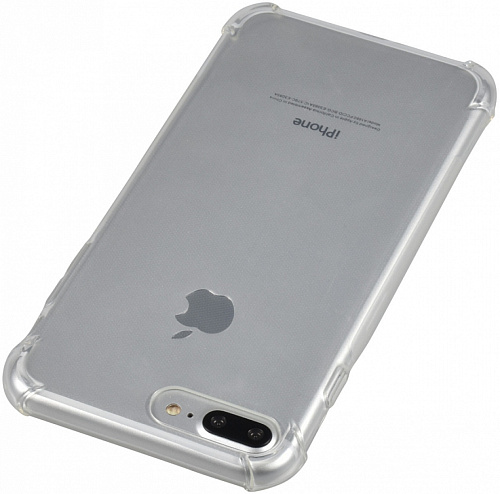 Чехол силиконовый для iPhone 7 Plus/8 Plus, усиленные края, с защитой камеры, микс, X-CASE, прозрачный