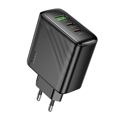 Сетевое зарядное устройство, 2 PD 45W + 1 USB 3.0 QC (CS26A), HOCO, черный