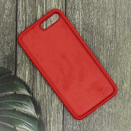 Чехол-накладка для iPhone 7 Plus/8 Plus, Silicon Case, без лого, красный