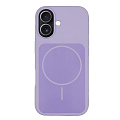Чехол-накладка для iPhone 17, Silicon Case, магнитный (MagSafe), с дизайном, без лого, X-CASE, сиреневый