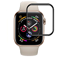 Защитное стекло на Apple Watch, 40mm, полный клей, прозрачное с черной рамкой