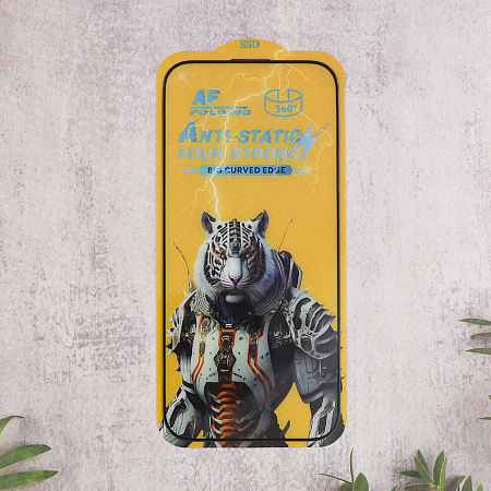 Защитное стекло на iPhone 16 Pro/17, AF 360, прозрачное с черной рамкой, X-CASE