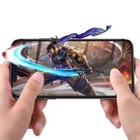 Защитное стекло на iPhone XS Max/11 Pro Max (G7), HOCO, Full screen HD tempered glass, черное