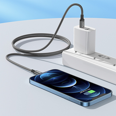 Кабель Lightning to Type-C (PD), HOCO, X14, 2м, черный