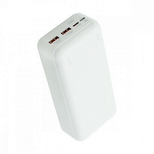 Универсальный Доп. Аккумулятор 30000mAh, J101B, HOCO, выход: 2 USB (22.5W)+1 PD (20W), белый