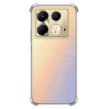 Чехол силиконовый для Infinix Note 40, усиленные края, с защитой камеры, X-CASE, прозрачный