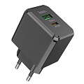 Сетевое зарядное устройство, 1 PD 20W + 1 USB 3.0 QC (CS14A), HOCO, черный