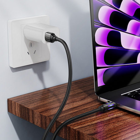 USB Кабель Type-C, 5A, HOCO, U136, 1.2м, черный