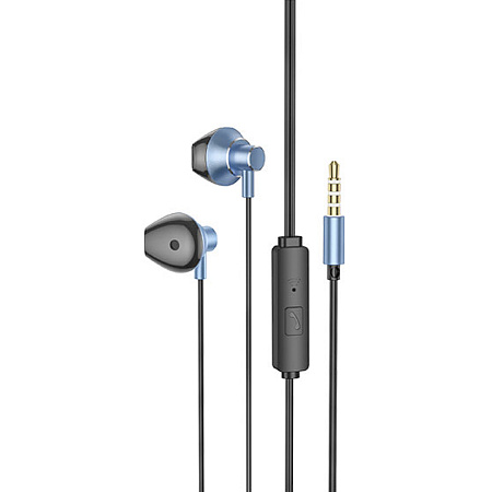 Проводные наушники M75 Belle Universal earphones, HOCO, синие