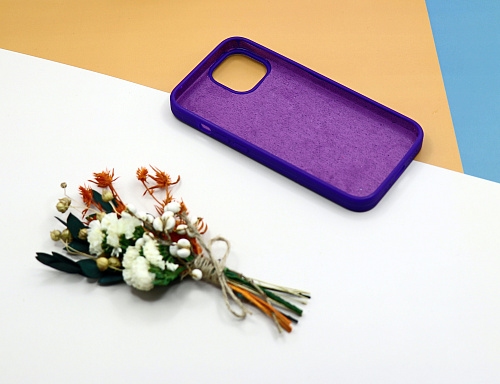 Чехол-накладка для iPhone 14, Silicon Case, без лого, индиго