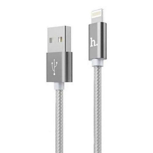 USB дата кабель Lightning, HOCO, X2, серебрянный