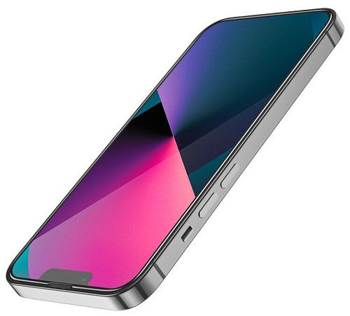 Защитное стекло на iPhone 13 mini (5.4) A12 Plus, HOCO, Nano 3D full screen edges protection tempered glass, черное
