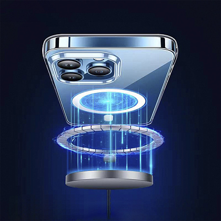Чехол силиконовый для iPhone 16, Магнитный (MagSafe), X-CASE, черный